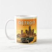 Vintag Detroit Michigan Kaffeetasse (Links)