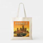 Vintag Detroit Michigan Tragetasche (Rückseite)