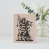Vintag Devil Art Postcard Postkarte (Stehend Vorderseite)