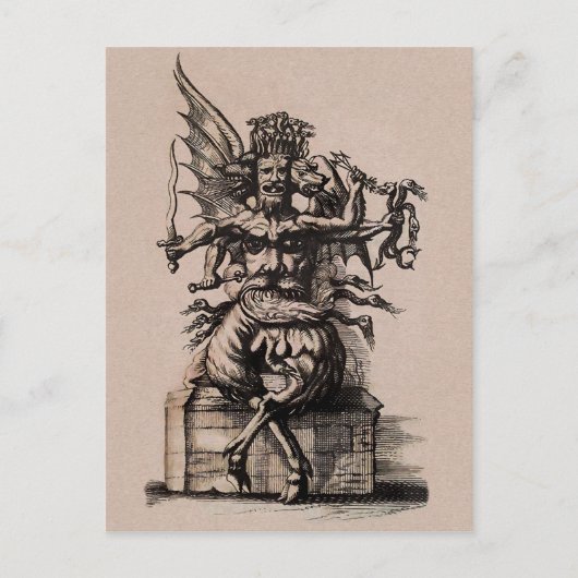 Vintag Devil Art Postcard Postkarte (Vorderseite)
