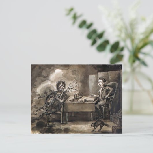 Vintag Devil Art Postcard Postkarte (Stehend Vorderseite)