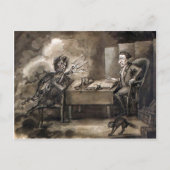 Vintag Devil Art Postcard Postkarte (Vorderseite)