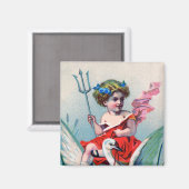 Vintag Devil Child & Swan Magnet (Vorderseite/Rückseite)