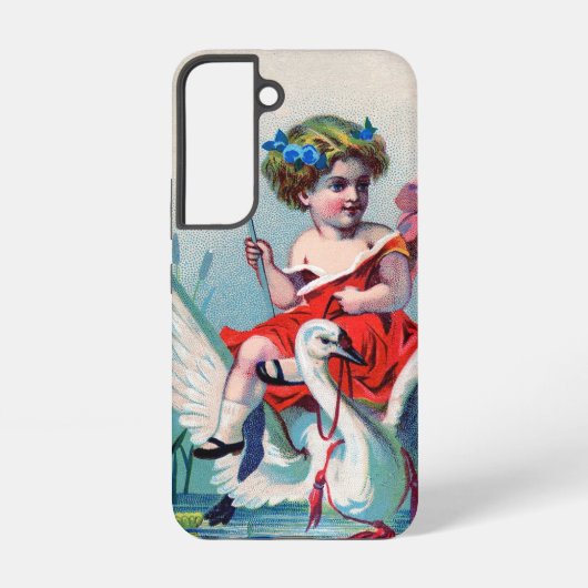 Vintag Devil Child & Swan Samsung Galaxy Hülle (Rückseite)