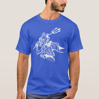 Vintag Devil Illustration Design T-Shirt