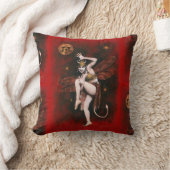 Vintag Devil Lady Dancer Cushion Kissen (Decke)