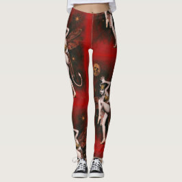 Vintag Devil Lady Dancer Gothic Leggings