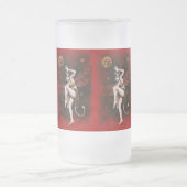 Vintag Devil Lady Dancer Mattiert Stein Mattglas Bierglas (Mittel)