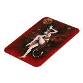 Vintag Devil Lady Flexible Magnet (Linke Seite)