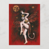 Vintag Devil Lady Postcard Postkarte (Vorderseite)