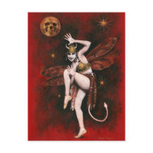 Vintag Devil Lady Postcard