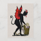 Vintag Devil Postcard Postkarte (Vorderseite)