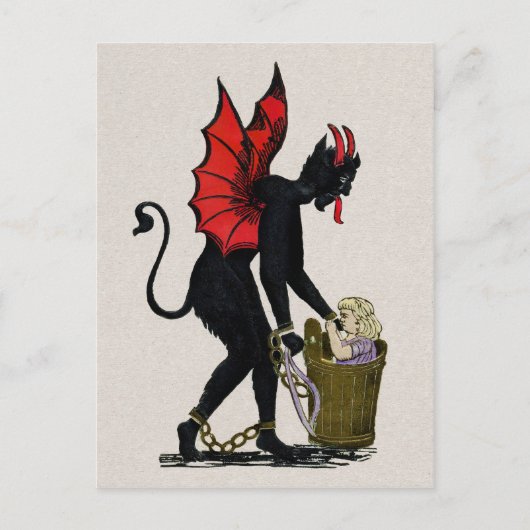 Vintag Devil Postcard Postkarte (Vorderseite)