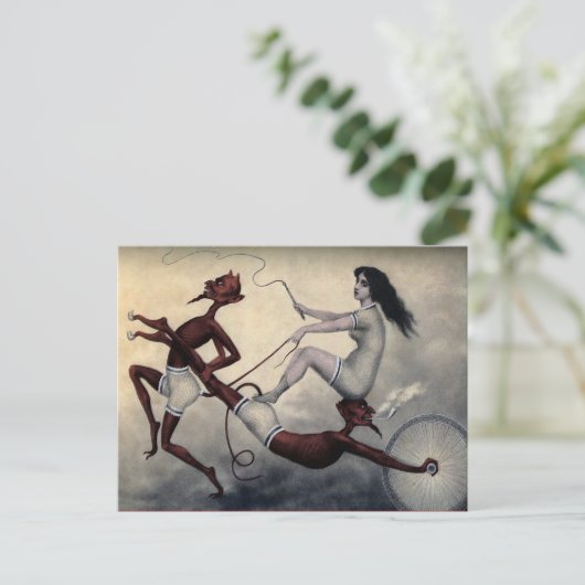 Vintag Devil Postcard Postkarte (Stehend Vorderseite)