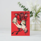 Vintag Devil Postcard Postkarte (Stehend Vorderseite)