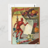 Vintag Devil Postcard Postkarte (Vorne/Hinten)