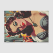 Vintag Devil Woman Seidenpapier (Vorderseite)