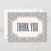 Vintag Diamond Black & Copper Vielen Dank Postcard Postkarte (Vorne/Hinten)