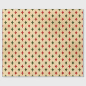 Vintag Diamond Pattern Weihnachten Geschenkpapier (Flach)