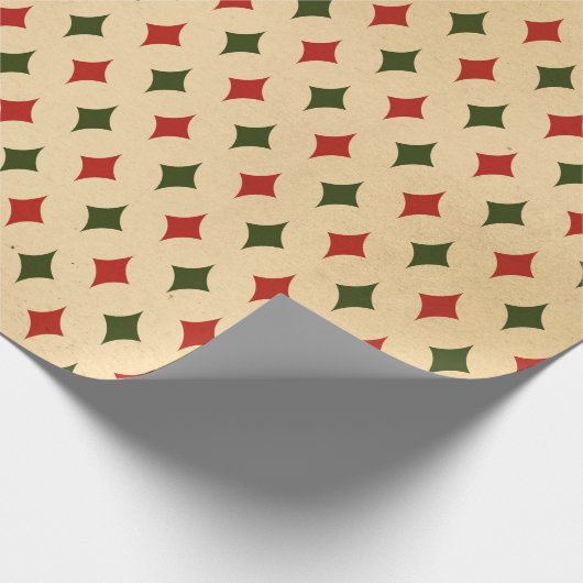 Vintag Diamond Pattern Weihnachten Geschenkpapier (Ecke)