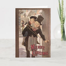 Vintag Dickens Christmas von Jessie Willcox Smith Feiertagskarte