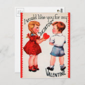 Vintag Dictator-Valentinstag Postkarte (Vorne/Hinten)
