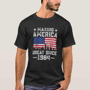 Vintag, die amerikanische Flagge seit 1984 zu eine T-Shirt