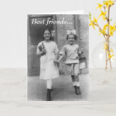 Vintag - Die besten Freunde, Karte (Gelbe Blume)