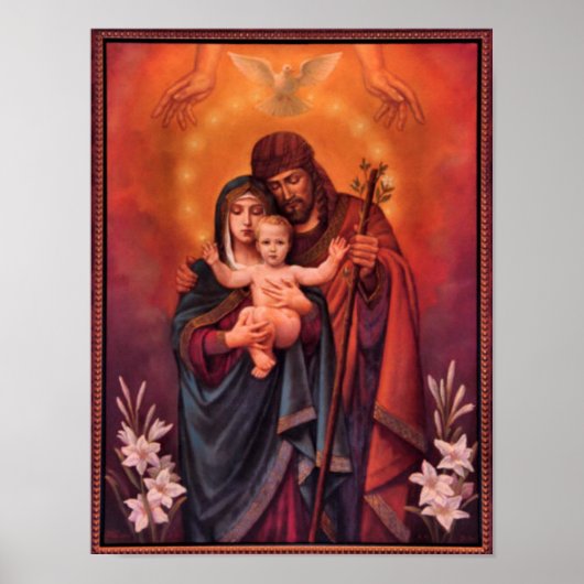 Vintag die heilige Familie, Jesus Christus, Josef, Poster (Vorne)