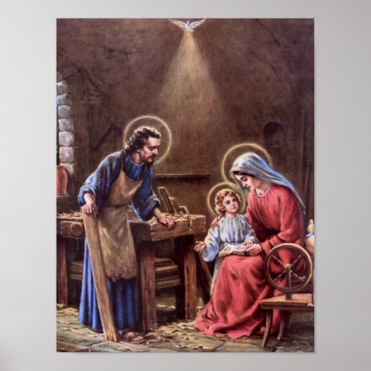 Vintag die heilige Familie, Jesus Christus, Josef, Poster (Vorne)