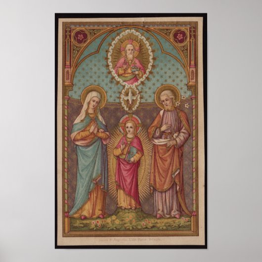 Vintag die heilige Familie, Jesus Christus, Josef, Poster (Vorne)
