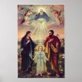 Vintag die heilige Familie, Jesus Christus, Josef, Poster