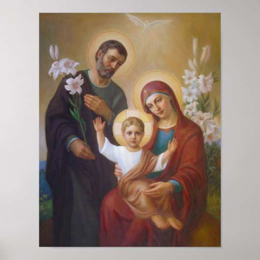 Vintag die heilige Familie, Jesus Christus, Josef, Poster (Vorne)