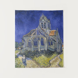 Vintag Die Kirche in Auvers-sur-Oise von Van Gogh Wandteppich
