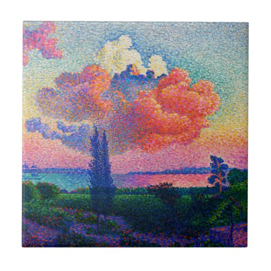 Vintag Die rosa Wolke (1896) Fliese (Vorderseite)