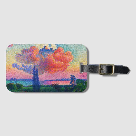 Vintag Die rosa Wolke (1896) Gepäckanhänger (Vorderseite (Horizontal))