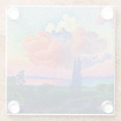 Vintag Die rosa Wolke (1896) Glasuntersetzer (Rückseite)