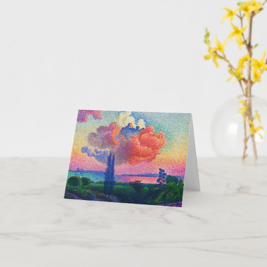 Vintag Die rosa Wolke (1896) Karte (Gelbe Blume)