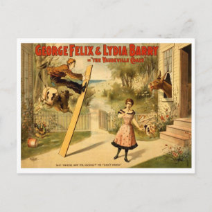 Vintag - Die Vaudeville Craze Postkarte
