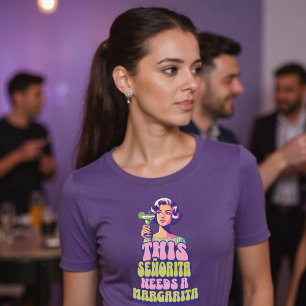 Vintag Dieses Señorita braucht eine Margarita T-Shirt