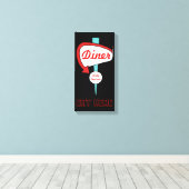 Vintag Diner Sign Leinwand (Insitu (Holzboden))