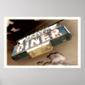 Vintag Diner Sign Poster (Vorne)