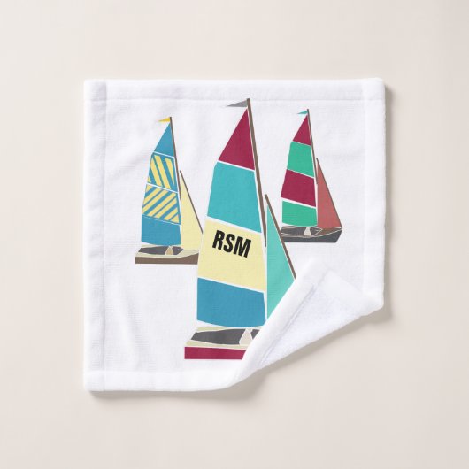 Vintag Dinghies Badhandtuch Set (Waschlappen)