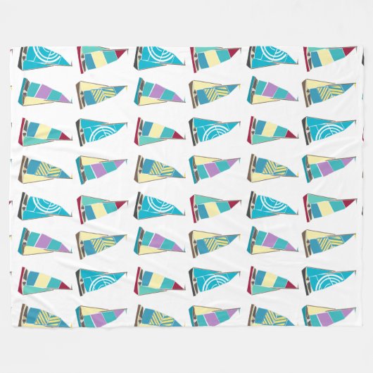 Vintag Dinghies Fleecedecke (Vorderseite (Horizontal))