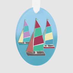 Vintag Dinghies Foto Ornament