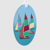 Vintag Dinghies Foto Ornament (Vorderseite)
