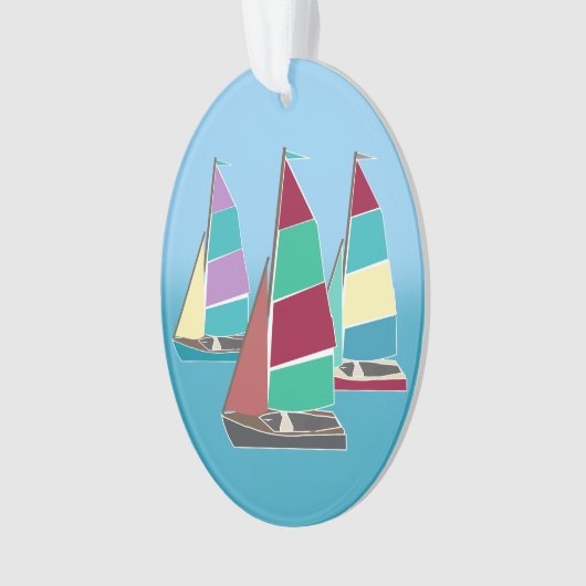 Vintag Dinghies Foto Ornament (Vorderseite)