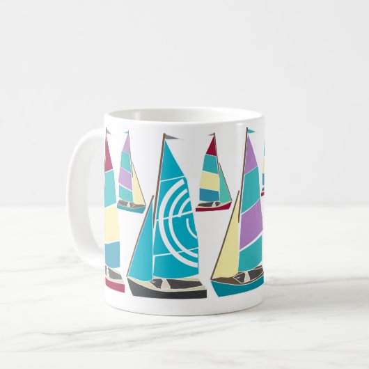 Vintag Dinghies Kaffeetasse (Vorderseite Links)