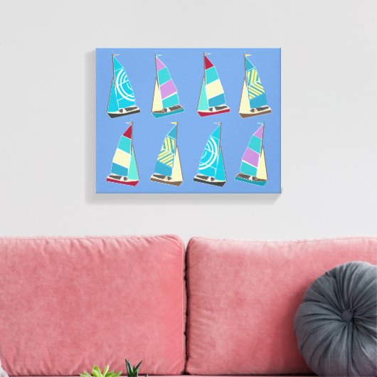 Vintag Dinghies Leinwanddruck (Insitu (Wohnzimmer))