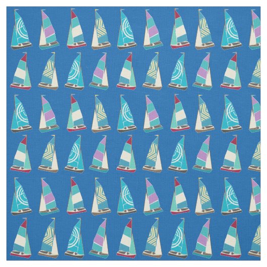 Vintag Dinghies Stoff (Muster)